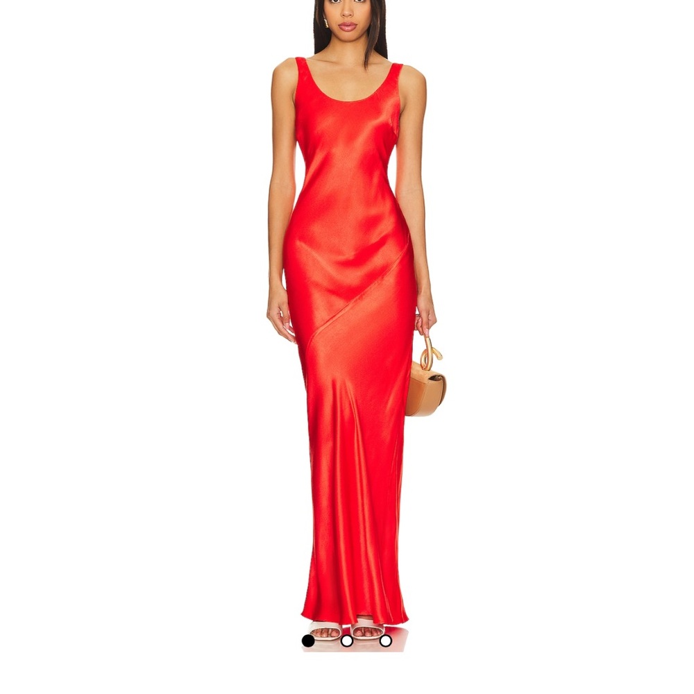 Adelyn Bias Dress in Red - Line & Dot